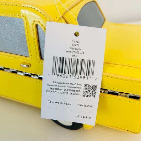 Kate Spade Purse NYC Big Apple 3D Taxi Crossbody Bag - Picture 7 of 12